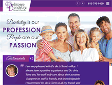 Tablet Screenshot of delatorredentistry.com